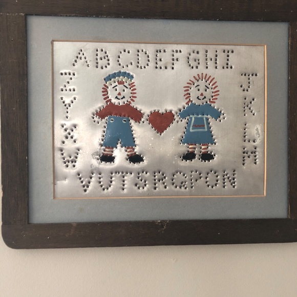 Farm decor child’s room raggedy doll metal picture - Picture 3 of 8